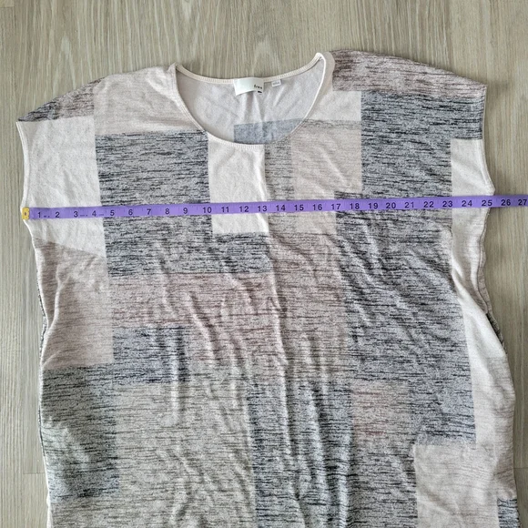 Wilfred Free Geometric Sleeveless Patchwork Neutral Colour Tunic - Picture 7 of 7